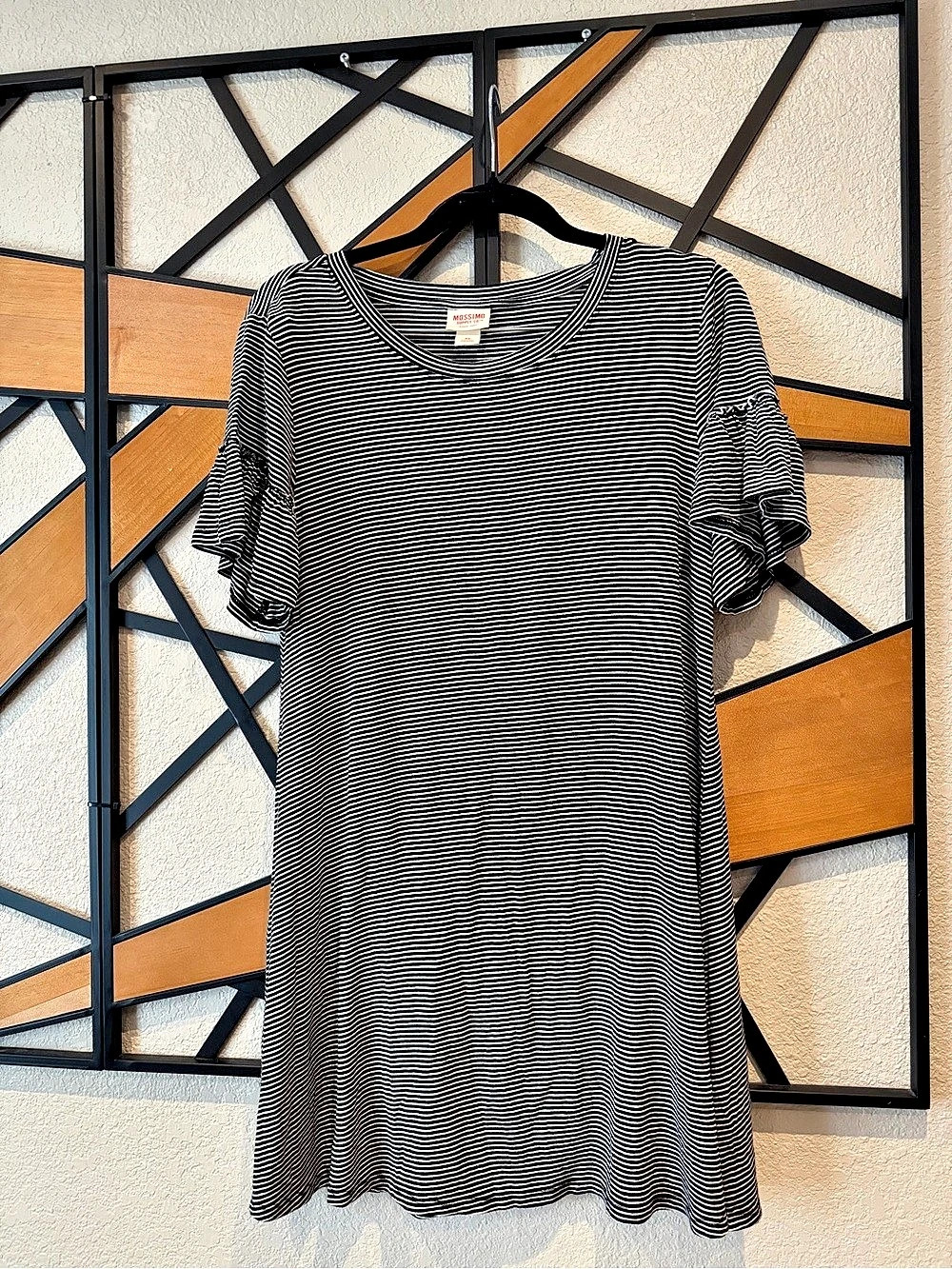 Mossimo Supply Co. Striped Mini Dress Black & White